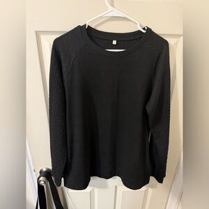 Black Women's Top with sweater sleeves - new